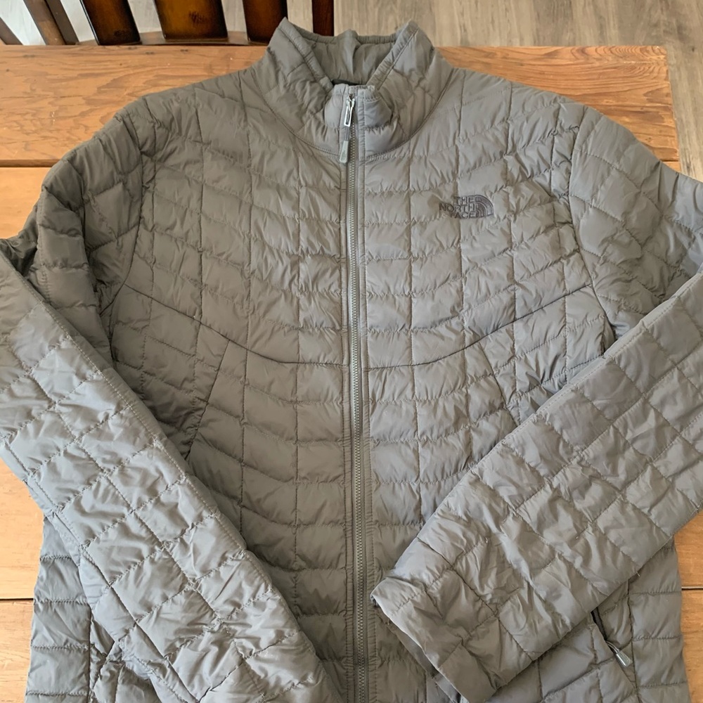Grey North Face Puffer Jacket